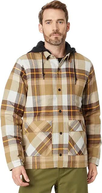 Volcom Snow Insulated Riding Hooded Flannel (Khakiest) Men's Clothing Cover