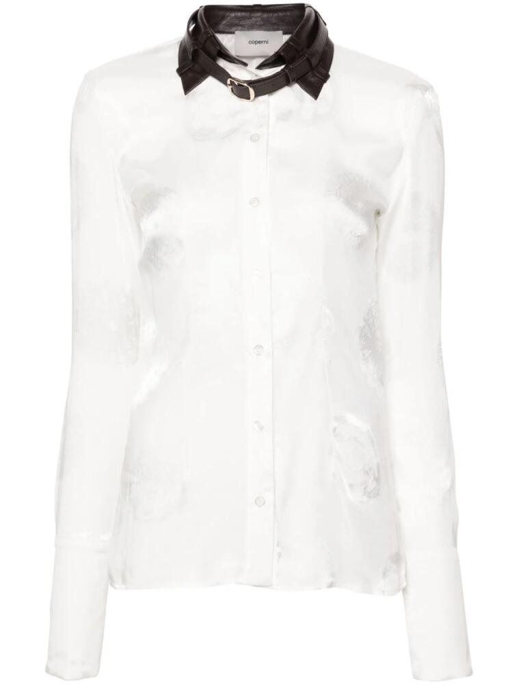 Coperni belted-collar shirt - White Cover