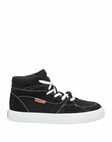 Heron Preston Man Sneakers Black Textile fibers, Leather Cover