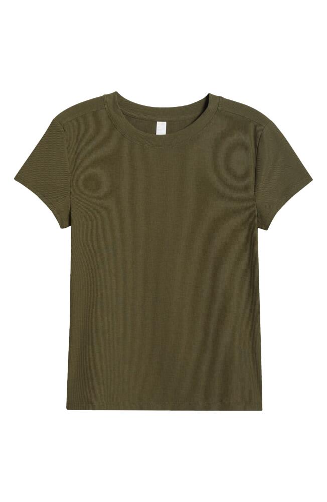 Zella Go-To Rib T-Shirt in Olive Night Cover