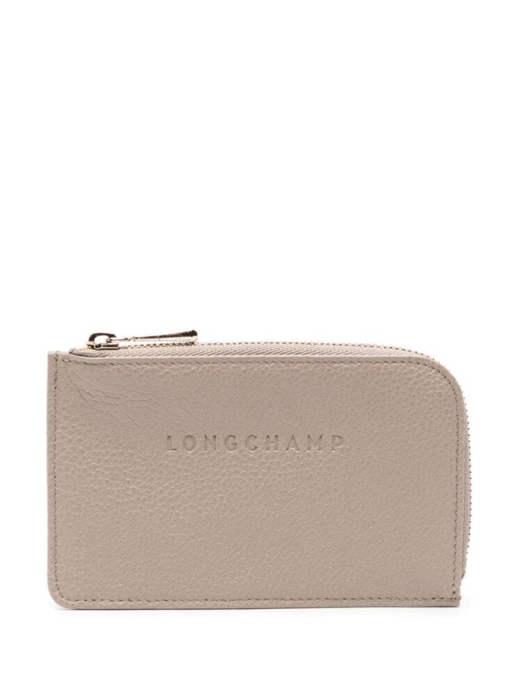 Longchamp Le Foulonné leather cardholder - Neutrals Cover