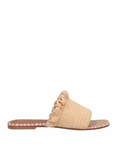 De Siena Woman Sandals Sand Cotton Cover