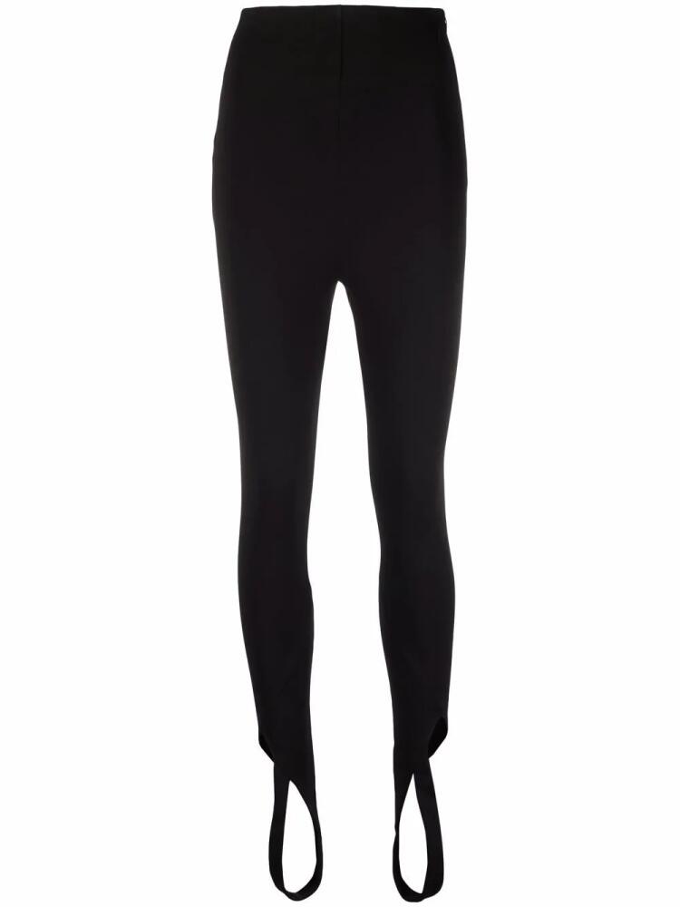 The Attico Jamie cut-out stirrup leggings - Black Cover