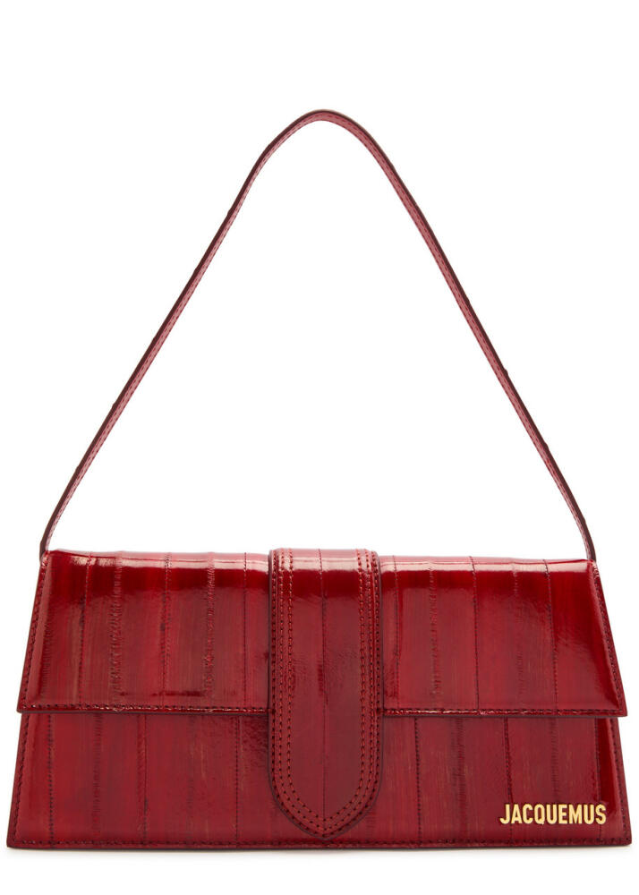 Jacquemus Le Bambino Long Leather top Handle bag - Red Cover