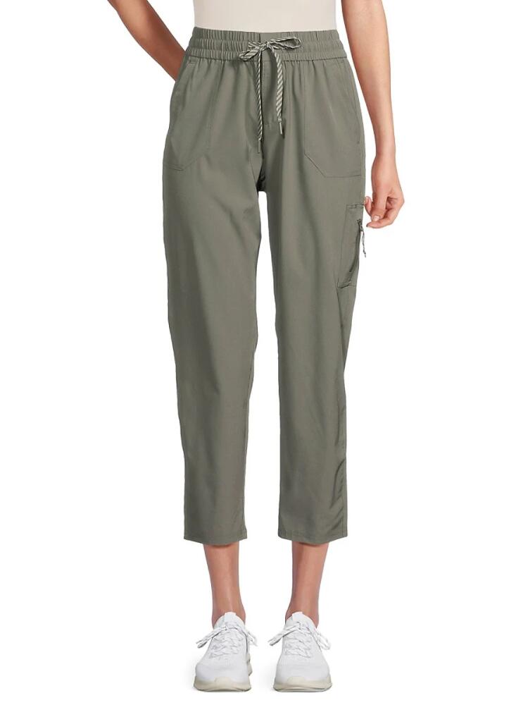 Avalanche Women's Ripstop Drawstring Cropped Pants - Agave Cover