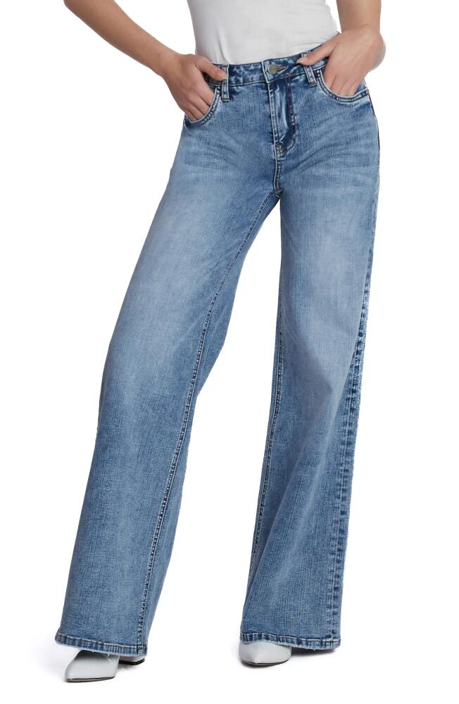 HINT OF BLU Myra Mid Rise Wide Leg Jeans in Nora Blue Cover