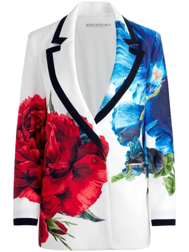 alice + olivia Denny floral-print blazer - White Cover