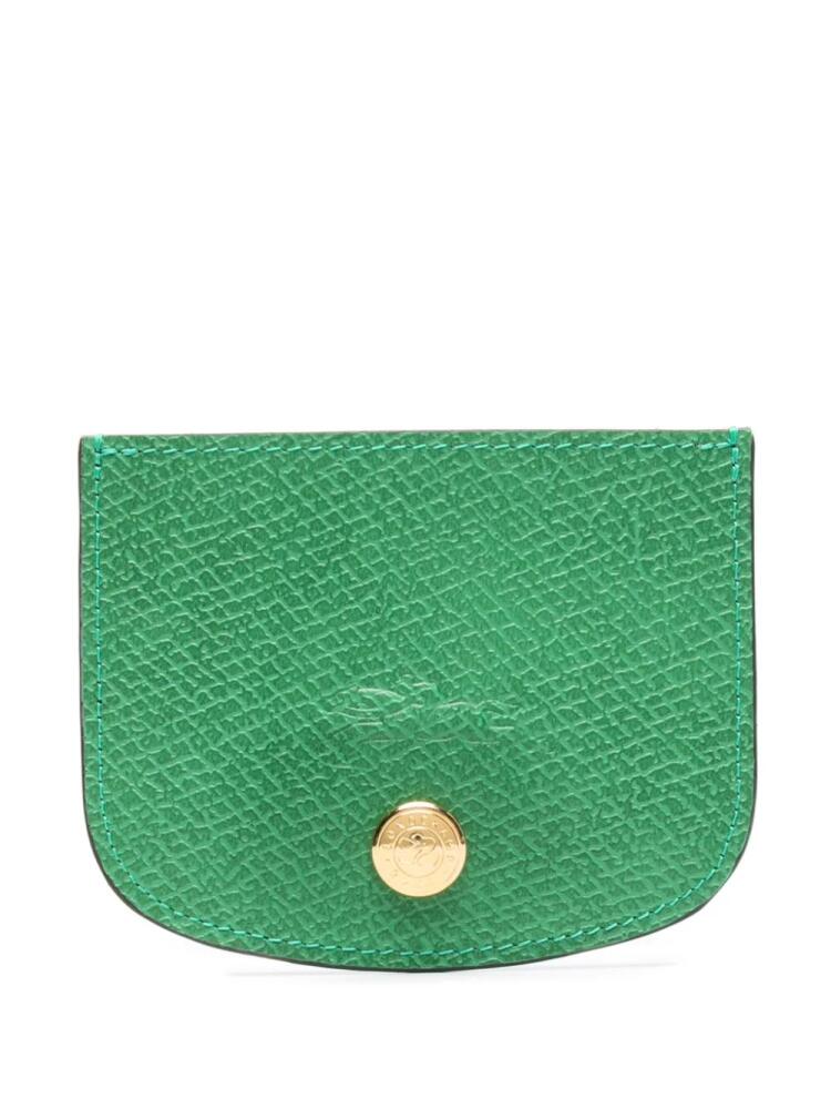 Longchamp Épure logo-embroidered cardholder - Green Cover