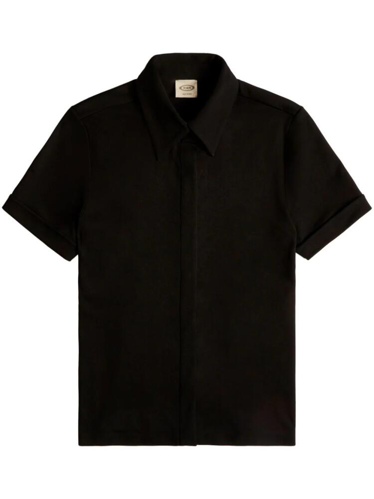 Tod's turn-up cuff polo top - Black Cover