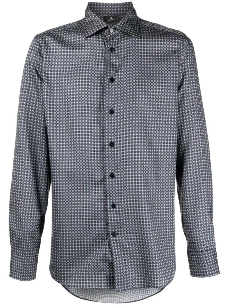 ETRO geometric-print cotton shirt - Black Cover