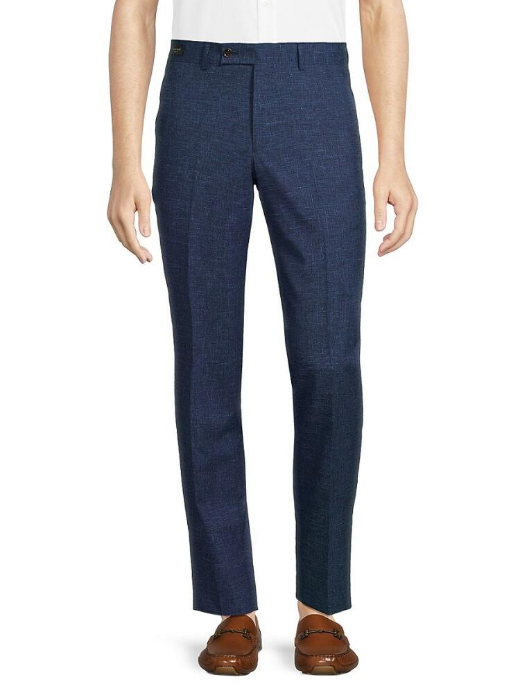 Ted Baker Men's Jerome Flat Front Dress Pants - Blue Cover