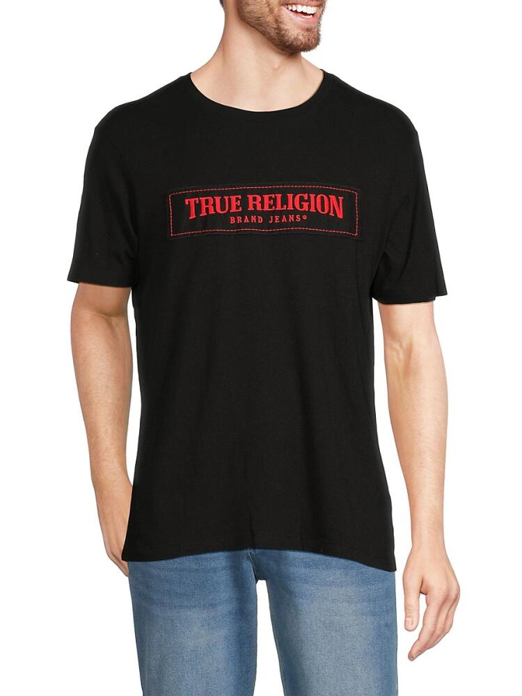 True Religion Men's Logo Short Sleeve Tee - Jet Black Cover