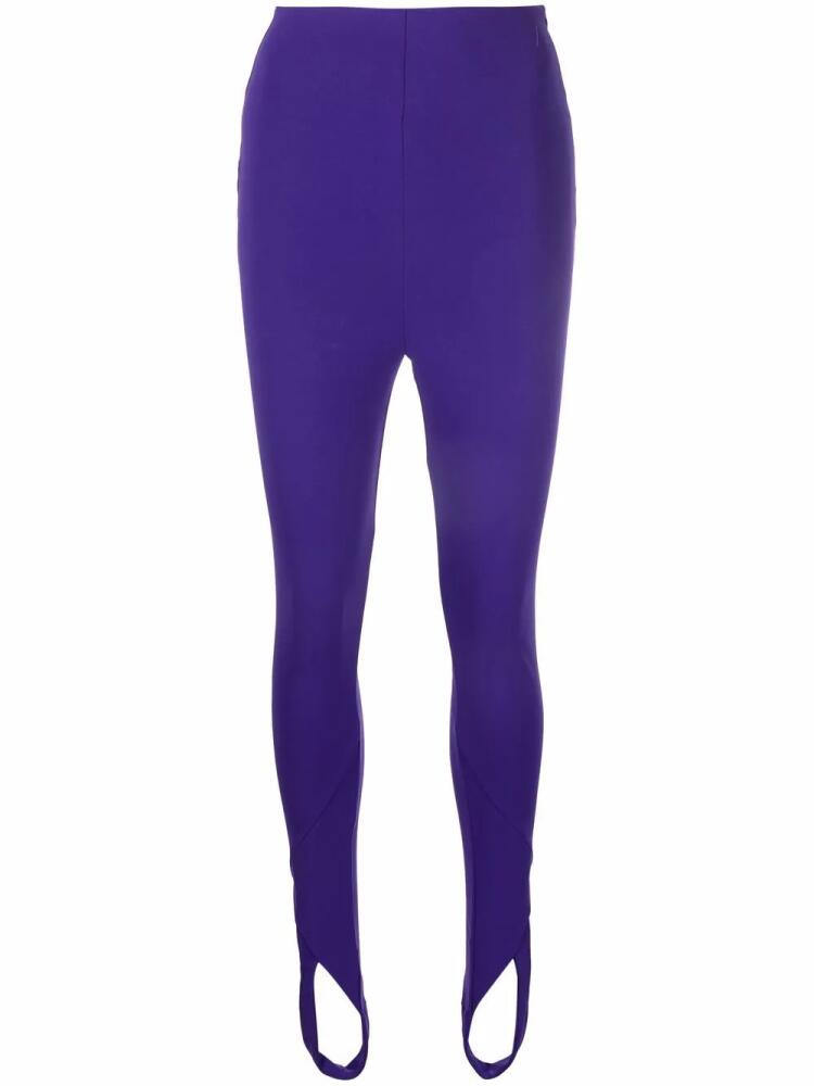 The Attico high-waisted stirrup leggings - Purple Cover