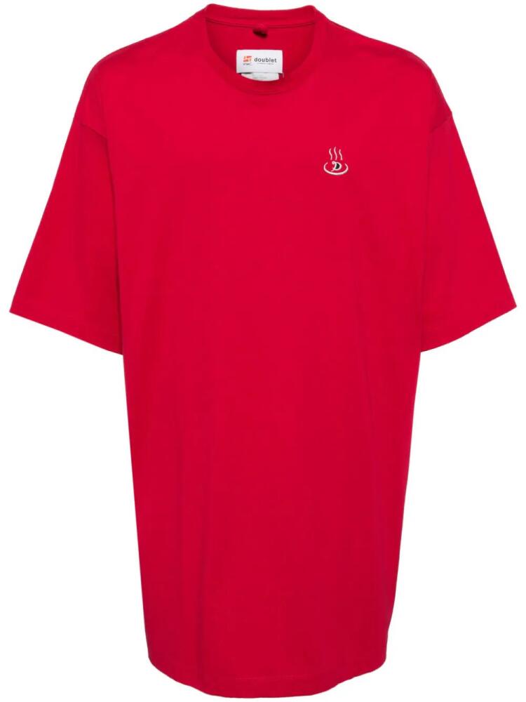 Doublet Onsen Noren cotton T-shirt - Red Cover