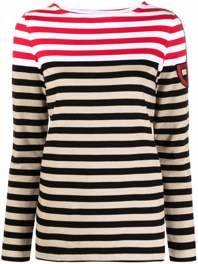 Patou stripe print longsleeved T-shirt - Red Cover