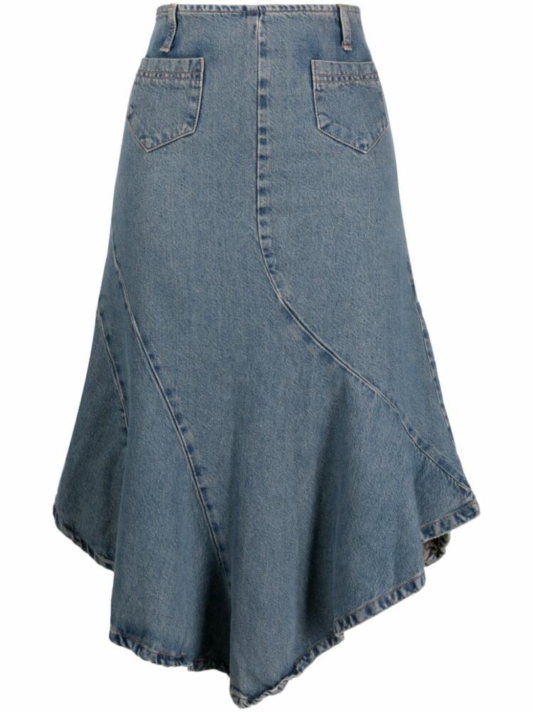 Gimaguas Diana asymmetric panelled denim skirt - Blue Cover