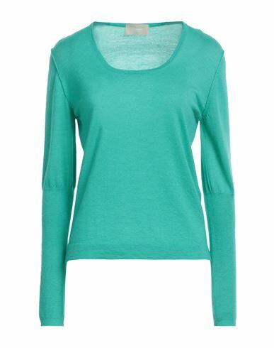 Drumohr Woman Sweater Green Cashmere, Merino Wool, Silk Cover