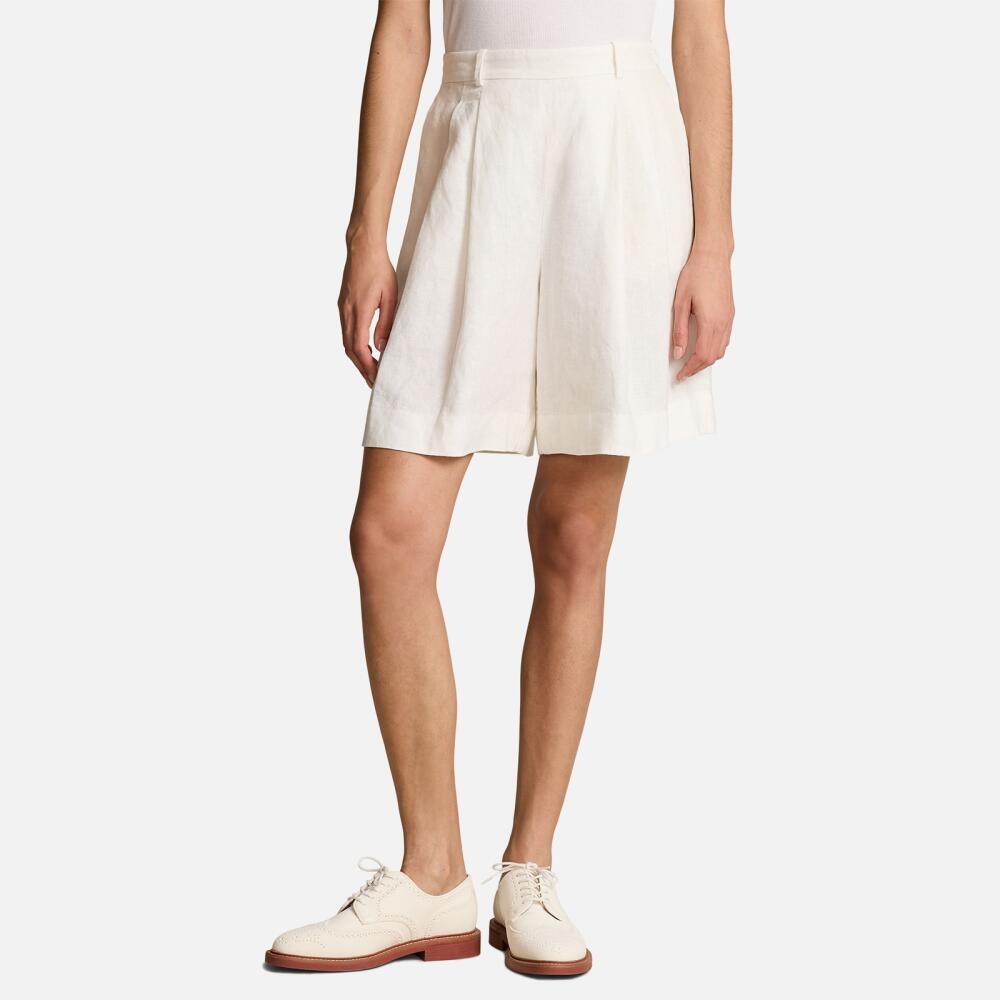 Polo Ralph Lauren Linen-Blend High-Waisted Shorts Cover