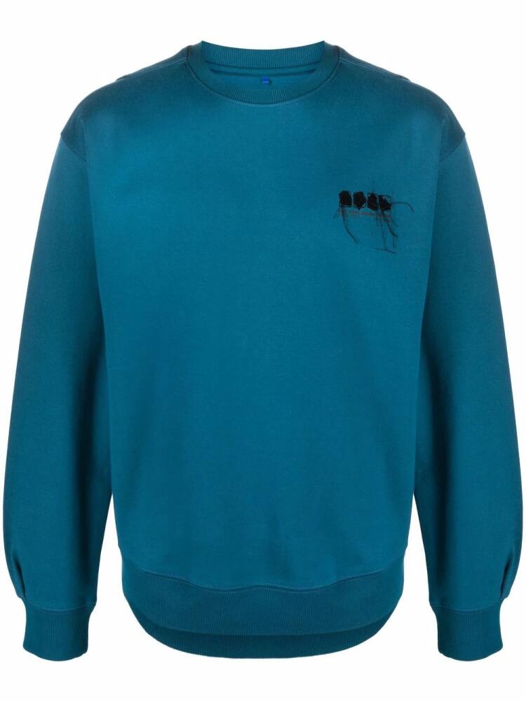 Ader Error logo-embroidered sweatshirt - Blue Cover