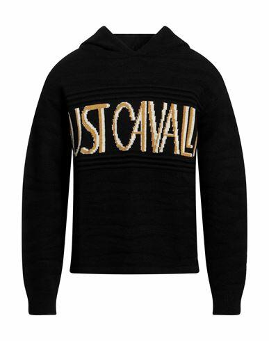 Just Cavalli Man Sweater Black Synthetic fibers, Acrylic, Cotton, Wool, Elastane Cover