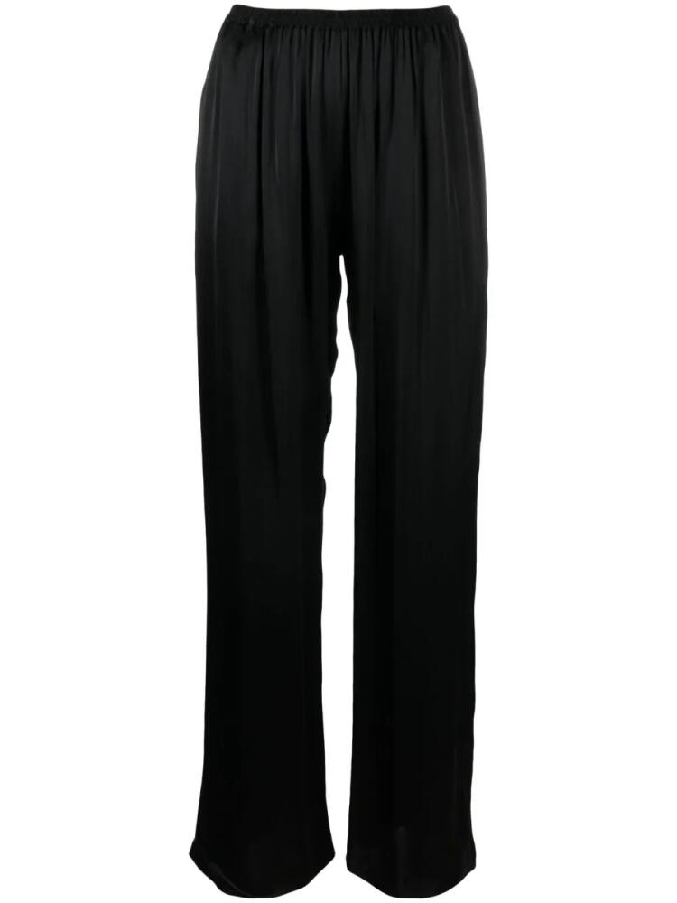 Matteau straight-leg satin trousers - Black Cover