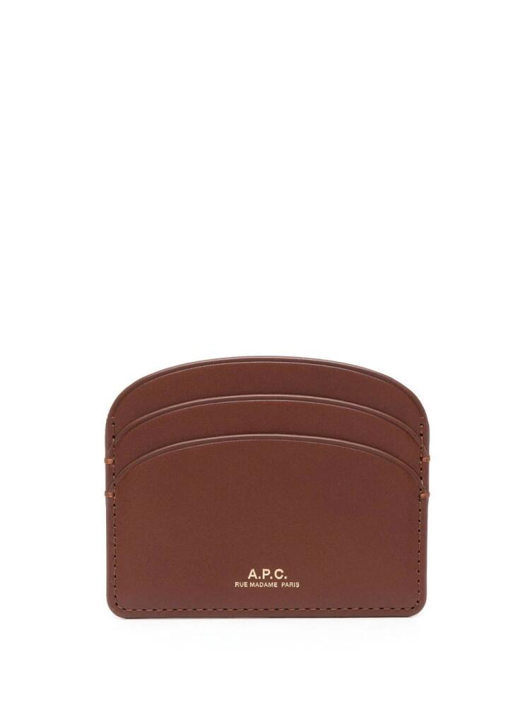 A.P.C. foil-print cardholder - Brown Cover