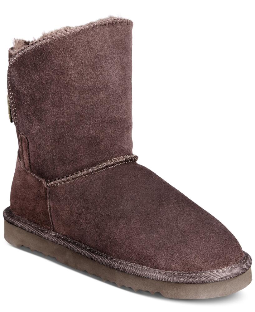 Style & Co Women's Teenyy Winter Booties, Created for Macy's - Chocolate Cover