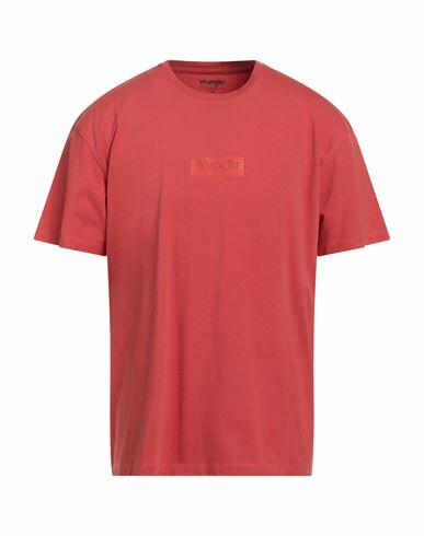 Wrangler Man T-shirt Coral Cotton, Recycled cotton Cover