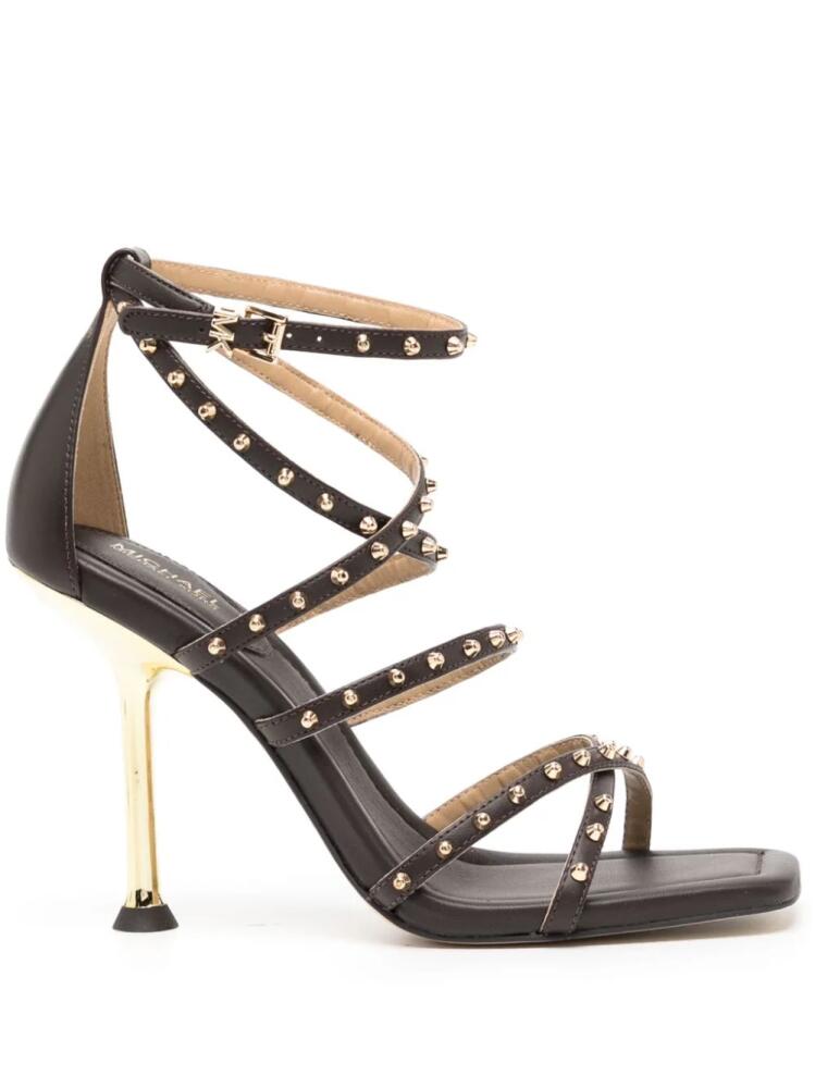 Michael Kors Imani 100mm stud-detail sandals - Brown Cover