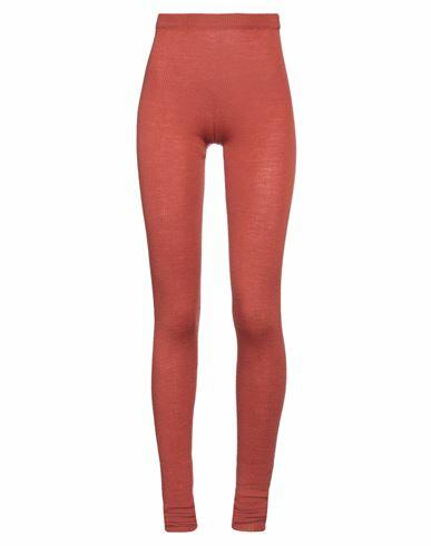 Dsquared2 Woman Leggings Rust Wool, Elastane Cover