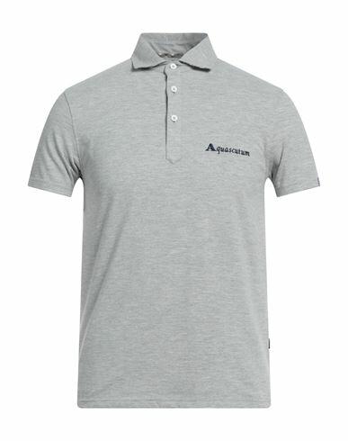 Aquascutum Man Polo shirt Light grey Cotton, Elastane Cover