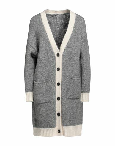 Peserico Woman Cardigan Grey Alpaca wool, Polyester, Polyamide, Merino Wool, Cashmere Cover