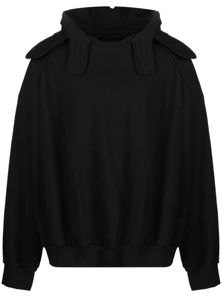 Juun.J logo-embroidered cotton hoodie - Black Cover