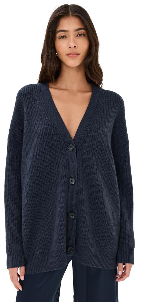 Jenni Kayne Cashmere Cocoon Cardigan Heather Navy Cover