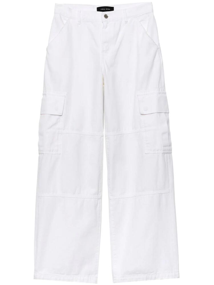 Purple Brand wide-leg cargo trousers - White Cover