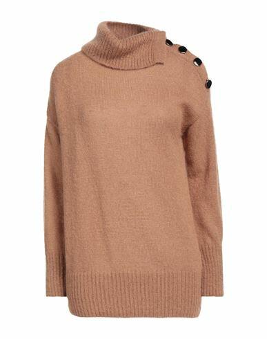 Emma & Gaia Red Woman Turtleneck Camel Polyamide, Wool, Mohair wool Cover