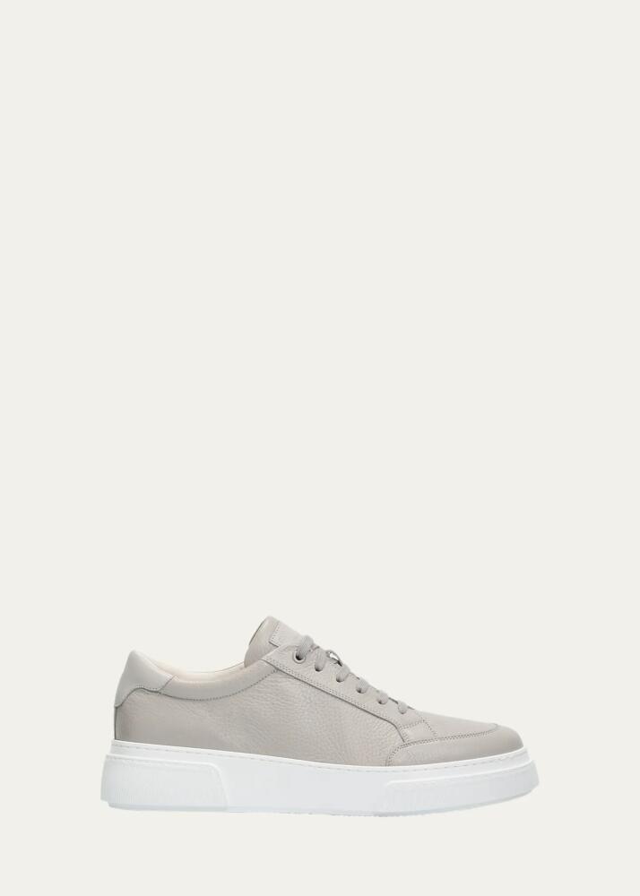 Giorgio Armani Men's Deerskin Leather Low-Top Sneakers Cover