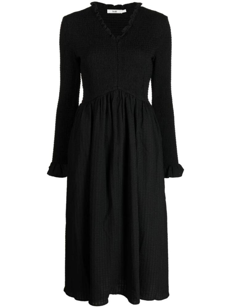 b+ab V-neck smocked dress - Black Cover