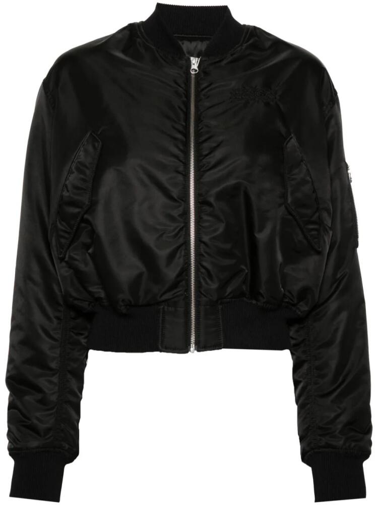 MM6 Maison Margiela numbers-motif zip-up bomber jacket - Black Cover