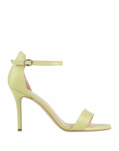 Marc Ellis Woman Sandals Acid green Leather Cover