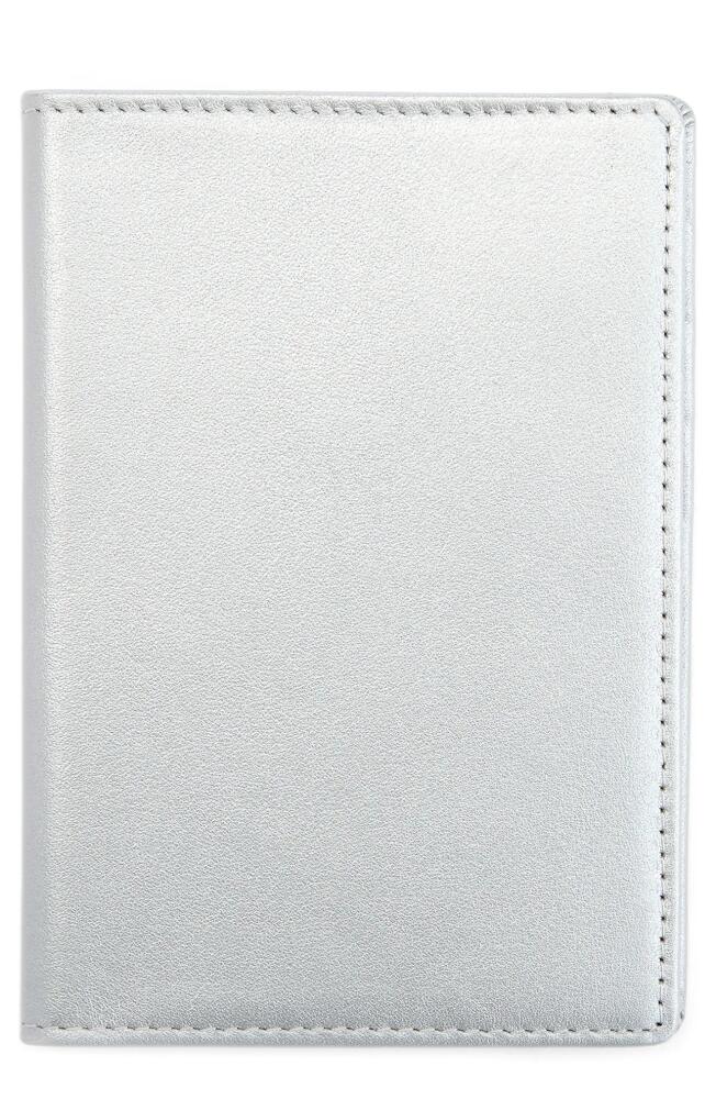 ROYCE New York Personalized RFID Leather Card Case in Silver- Deboss Cover