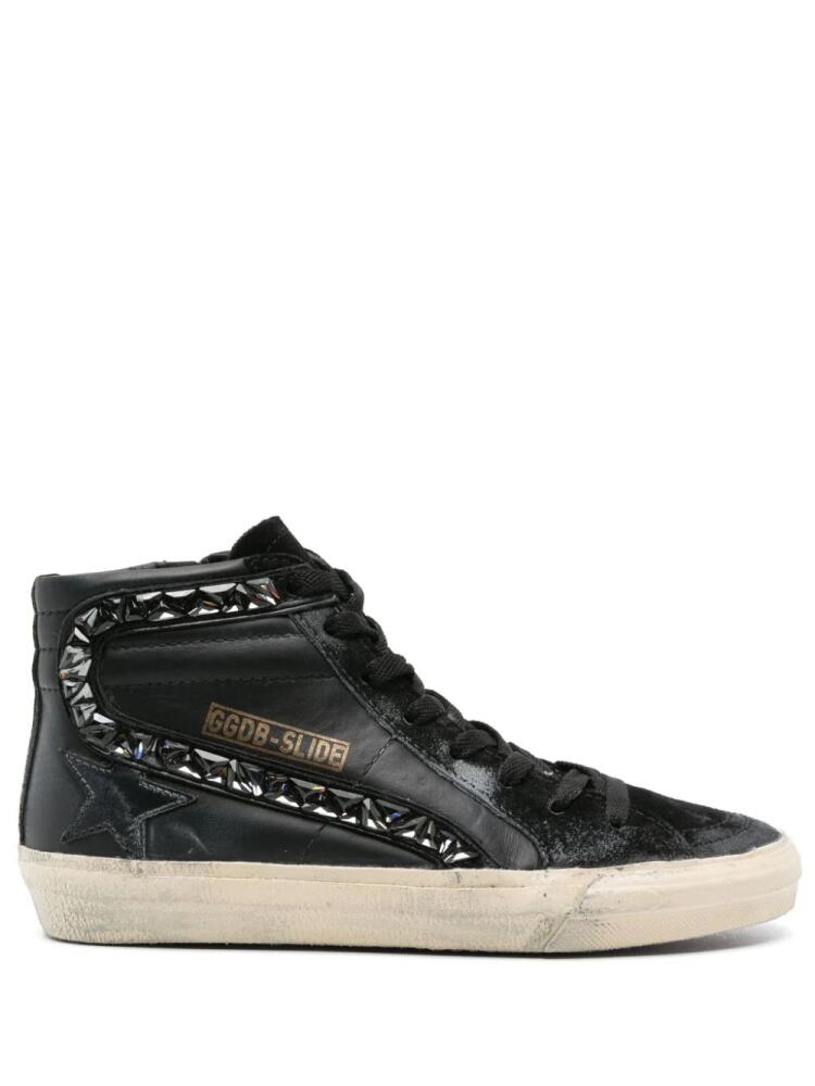 Golden Goose Slide crystal-embellished sneakers - Black Cover