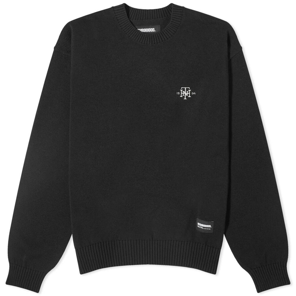 Neighborhood Men's Plain Knitted Jumper in Black Cover