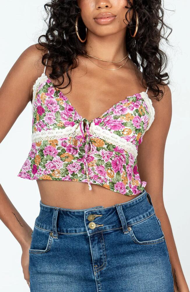 Princess Polly Emilee Floral Print Crop Camisole in Pink Cover