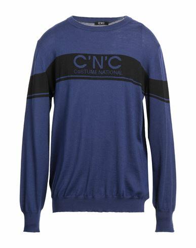 C'n'c' Costume National Man Sweater Bright blue Virgin Wool, Acrylic Cover