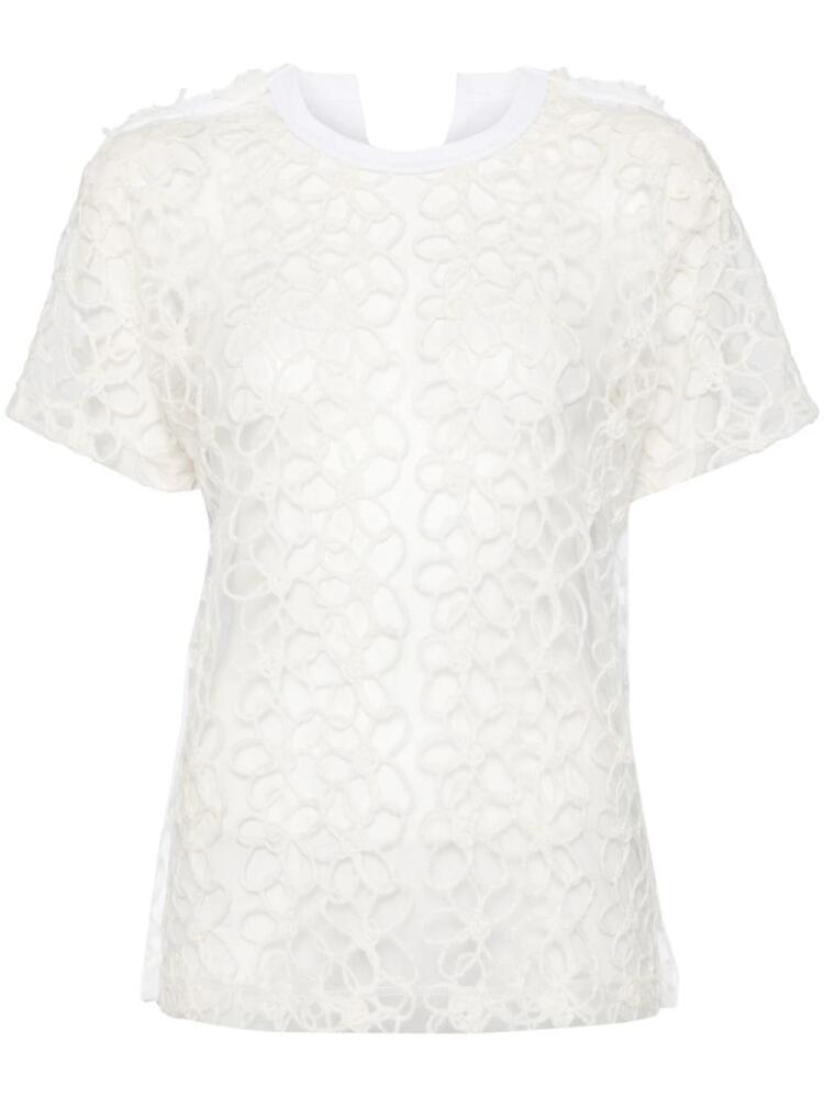 Comme des Garçons TAO corded lace T-shirt - White Cover