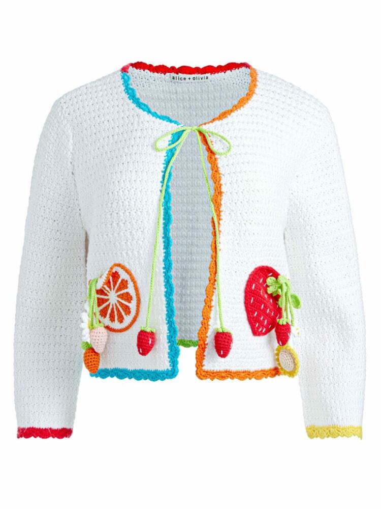 alice + olivia Anderson crochet cardigan - White Cover