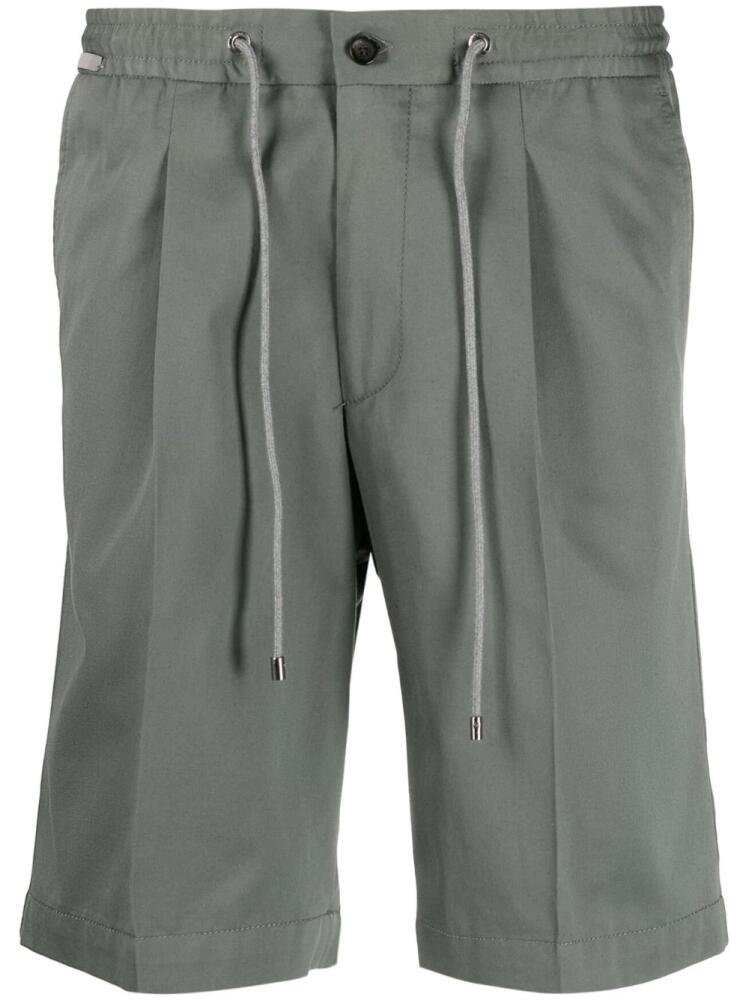 Corneliani drawstring-waist chino shorts - Green Cover