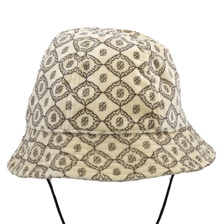 Drole De Monsieur Mens Ecru Le Bob Printed Bucket Hat Cover