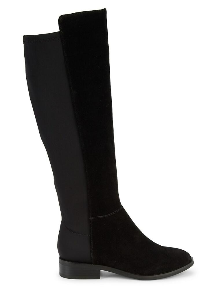 Saks Fifth Avenue Women's Harrah Mixed-Media Tall Boots - Black Cover